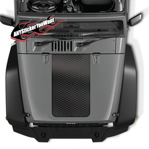 Honeycomb Blackout Hood Vinyl Decal Sticker Fits Jeep Wrangler JK LJ TJ