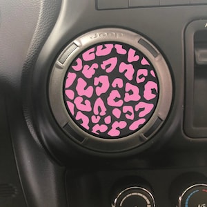 Leopard Print A/C Vent Vinyl Decal Sticker Fits Jeep Wrangler 2011-2024/Fits Jeep Gladiator 2020-2026