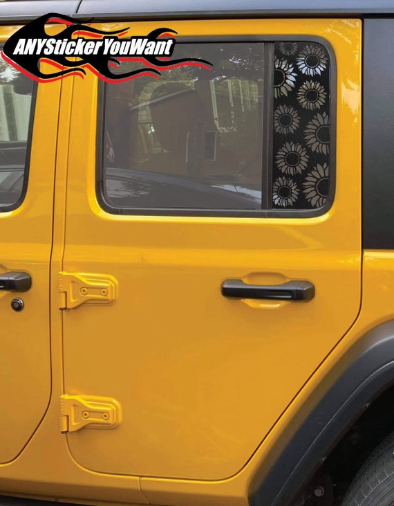 Sunflower Side Window Vinyl Decal Fits Jeep Wrangler JL - Etsy