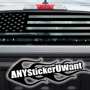 USA American Flag Rear Window Vinyl Decal Sticker Fits Ford Ranger 2020