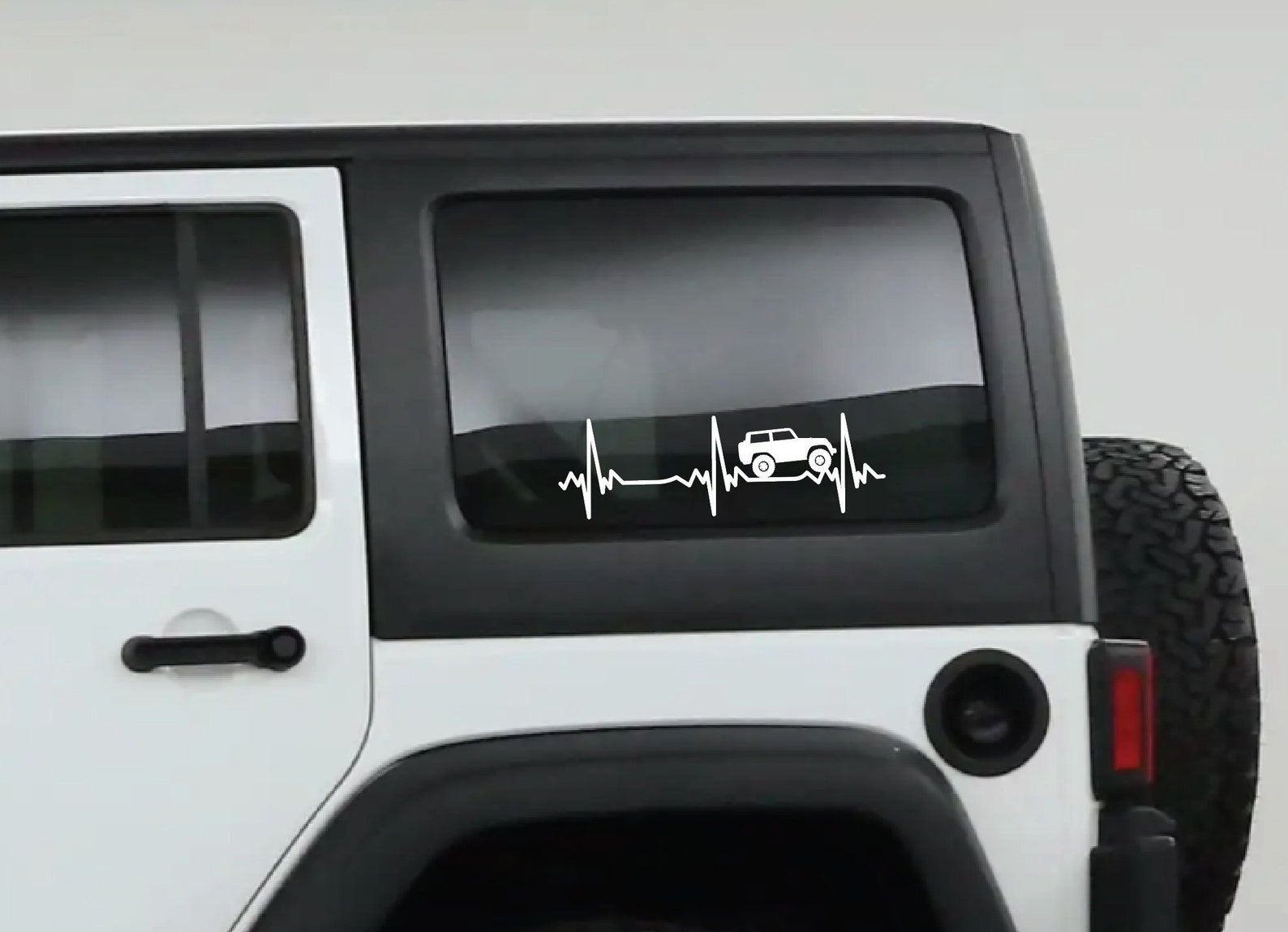 Jeep Heartbeat Mountains Vinyl Decal Window Sticker Fits Jeep Etsy