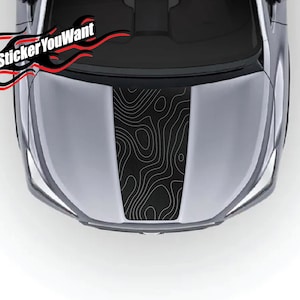 Topographic Blackout Hood Vinyl Decal Sticker Fits Subaru Ascent 2019-2023