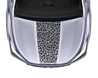 Adhesivo de vinilo negro con estampado de leopardo para el capó, compatible con Subaru Ascent 2019-2025.