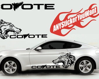Coyote Ford Mustang Windshield Vinyl Decal Sticker Banner | White | Glossy | Rear | Aftermarket Branded | Oracal | United States | Decal/Sticker