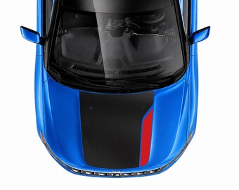 Vinilo adhesivo de dos tonos en negro para el capó, compatible con Jeep Compass 2017-2025.