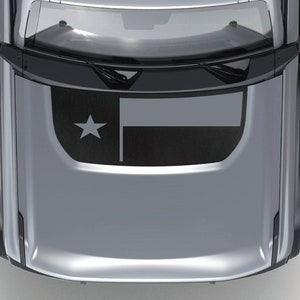 Texas Flag Blackout Hood Vinyl Decal Fits Ford Bronco 2021-2023