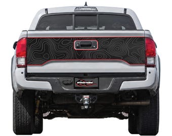 3 Tone Topographic Tailgate Vinyl Decal Fits Toyota Tacoma 2016-2023