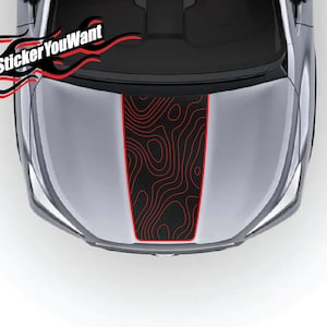 2 Tone Topographic Blackout Hood Vinyl Decal Sticker Fits Subaru Ascent 2019-2023