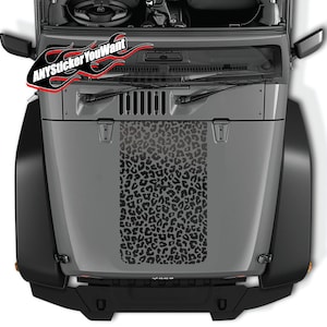 Leopard Print Vinyl Decal Hood Sticker Fits Jeep Wrangler JK LJ TJ