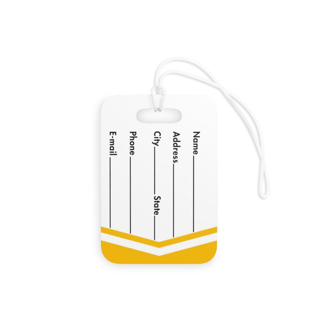 Gold Luggage Tags Etsy