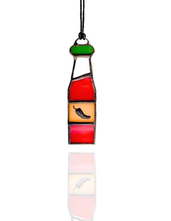Hot Sauce Bottle Suncatcher