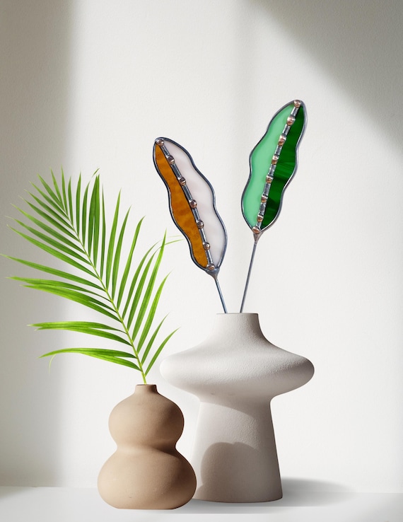 Glass Seed Pod Plant Stakes