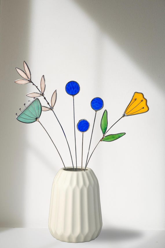 Stained Glass Floral Arrangement