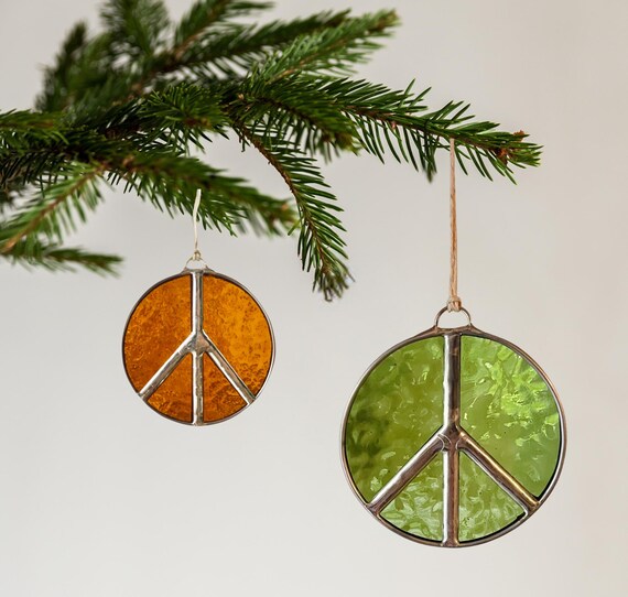 Peace Sign Christmas Ornament