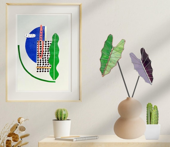 Glass Alocasia Leaf