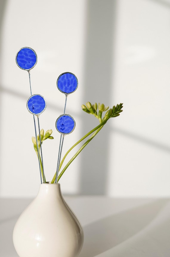 Blue Glass Globe Thistles
