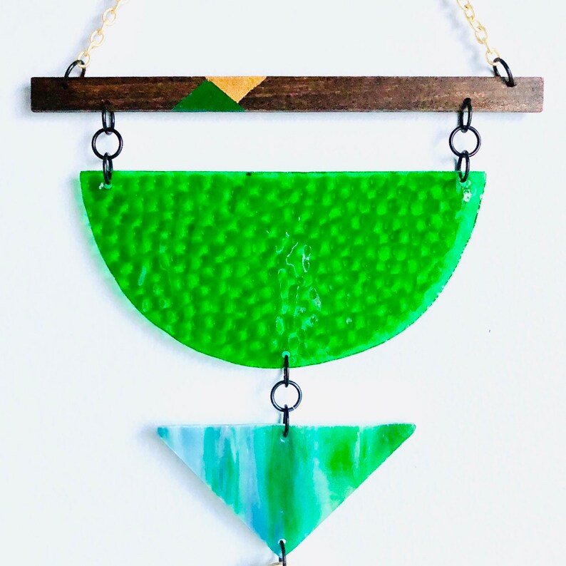 Geometric Glass Wall Hanging/chakra Art/meditation Decor Etsy