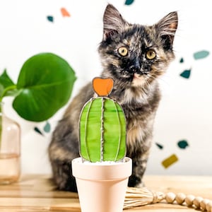 Stained Glass Cactus | Mini Glass Plant Gift