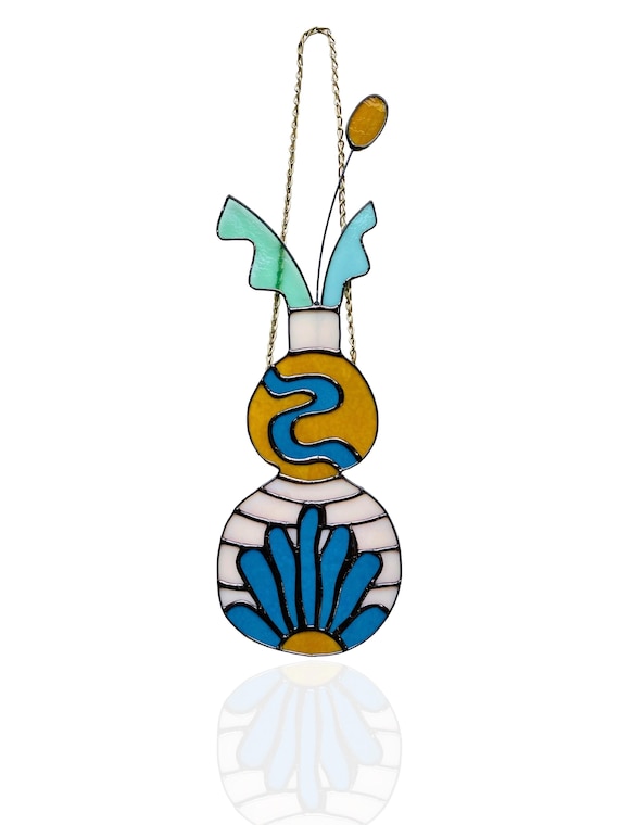 Stained Glass Art “Vase Refracting Light”