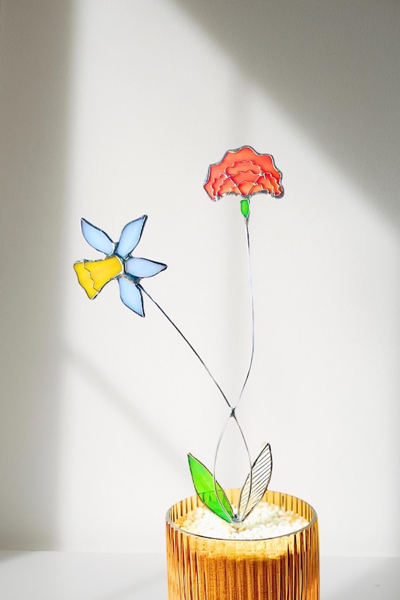 Daffodil+ Marigold Flower Stem (March + October Birth Flowers)