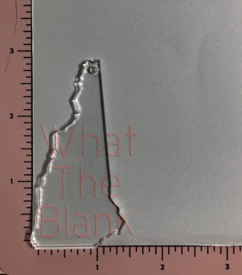 New Hampshire Acrylic Keychain Blank 3