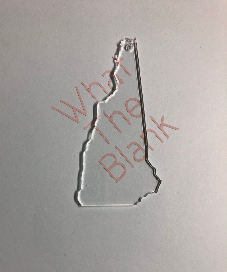 New Hampshire Acrylic Keychain Blank 3