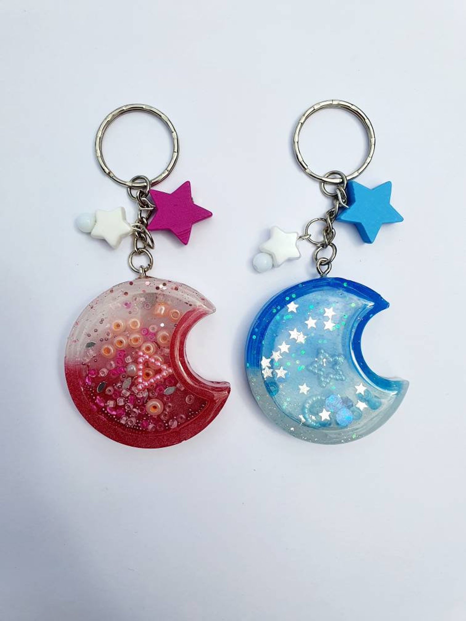 Moon keyring moon keychain Etsy