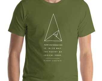 Einstein Math Golden Ratio Short-Sleeve Unisex T-Shirt, math lover, math gift, homeschool tshirt, fibonacci shirt, math teacher gift