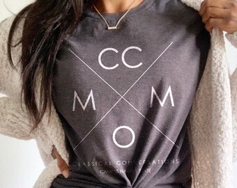 CC MOM Shirt, V-Neck, Classical Conversations, Homeschool mom, Homeschool tshirt, Homeschooling shirt, Mom life