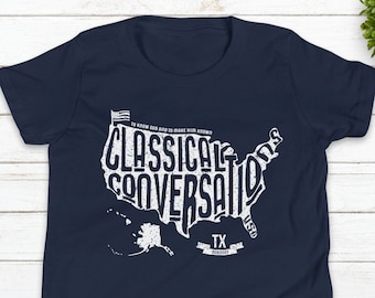Classical Conversations USA Map Youth T-Shirt, United States, Cycle 3, CC, gift, child tshirt, school, gift, student