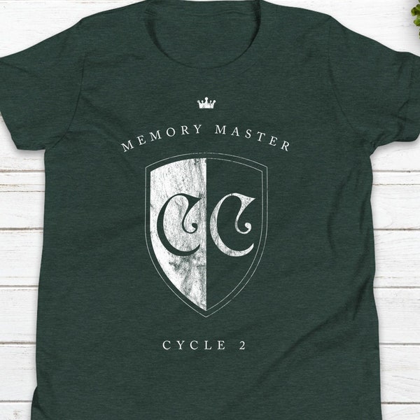 CC Memory Master Cycle 2 Shirt, Classical Conversations, shield, medieval, t-shirt, Foundations tshirt, Gift, Award