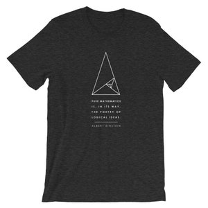 Einstein Math Golden Ratio Short-Sleeve Unisex T-Shirt, math lover, math gift, homeschool tshirt, fibonacci shirt, math teacher gift Dark Grey Heather