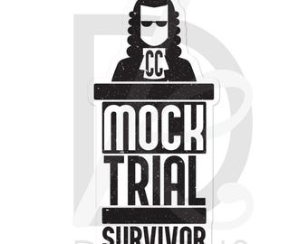 CC Mock Trial Sticker, Challenge B, Classical Conversations, Student Gift, Water bottle sticker