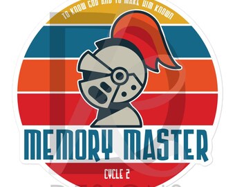 Classical Conversations Memory Master Cycle 2 Sticker, CC Memory Master, Medieval Cycle, Award