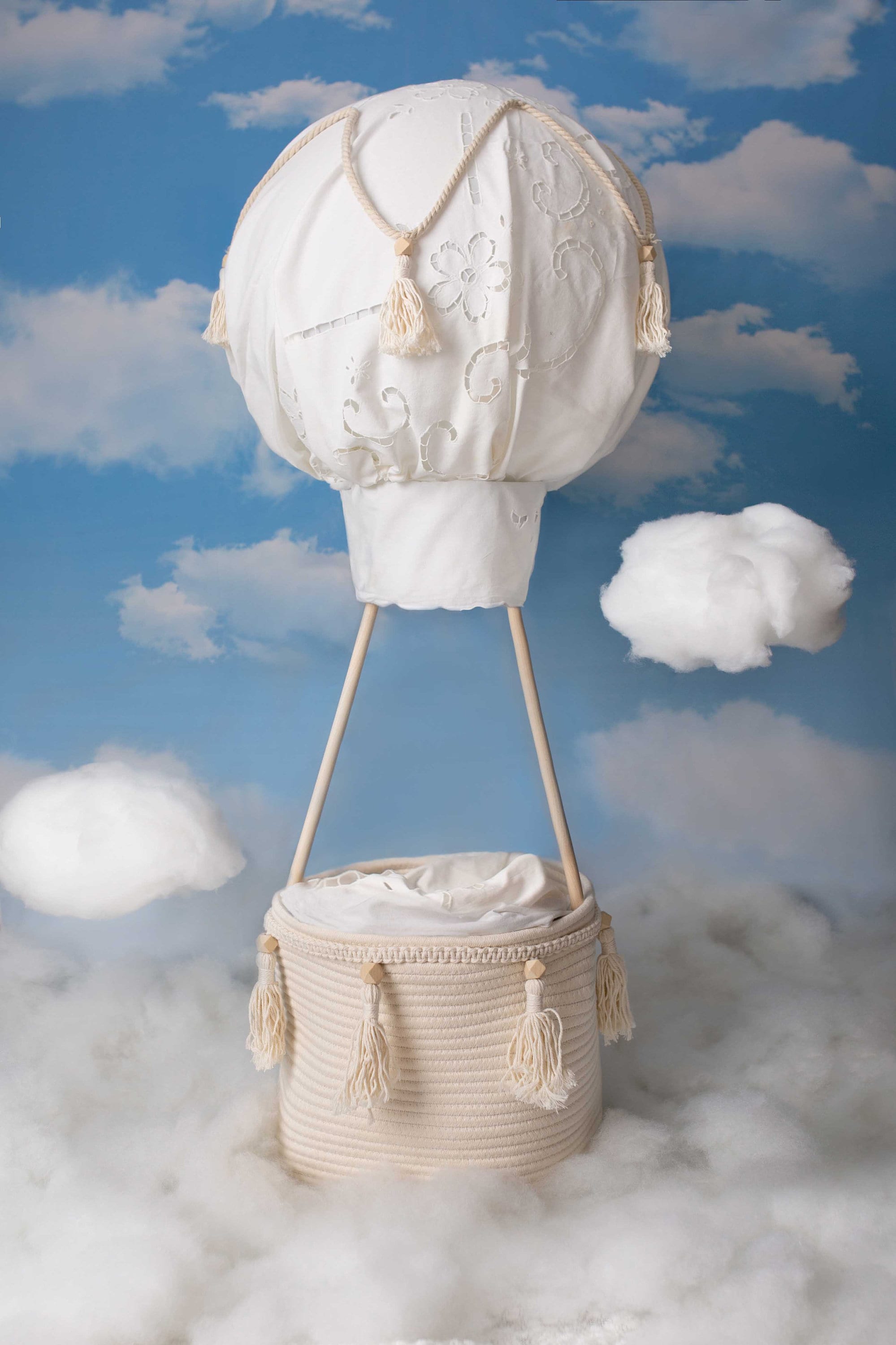 Newborn & Children Digital Backdrop ALP Studio Hot Air Balloon Cloud Whimsical Digital Background LAYERED PSD