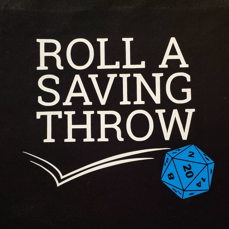 Customizable Dungeons and Dragons Apron Roll A Saving Throw Etsy