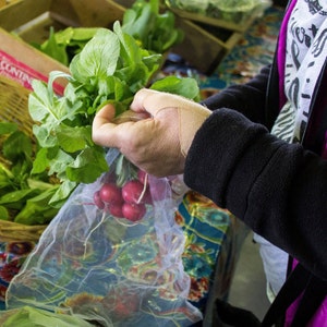 Reusable Produce Bags | Mesh Vegetable Bags, Machine Washable Grocery Bag, Farmers Market Bag, Eco Friendly Gift