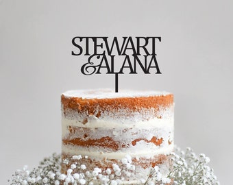 Wedding Cake Topper - Engagement topper - Mr & Mrs - Script - swirly - Laser Cut Wooden Topper - Wedding - Rustic - Modern