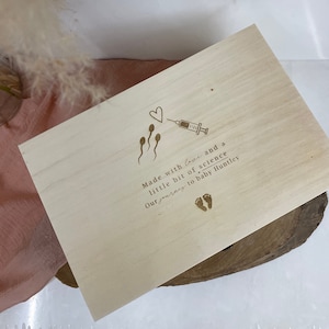 IVF Journey Wooden Keepsake memory box - love and science
