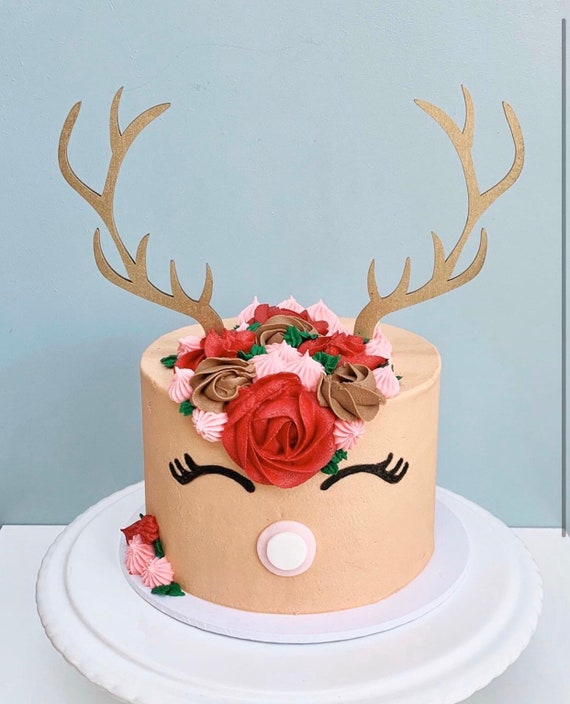 Bois De Renne Cerf Bambi Cake Topper Fauve