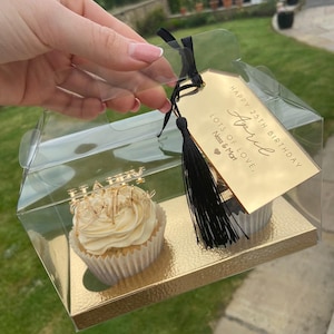 Etichetta regalo deluxe incisa - Acrilico specchiato - Perspex inciso