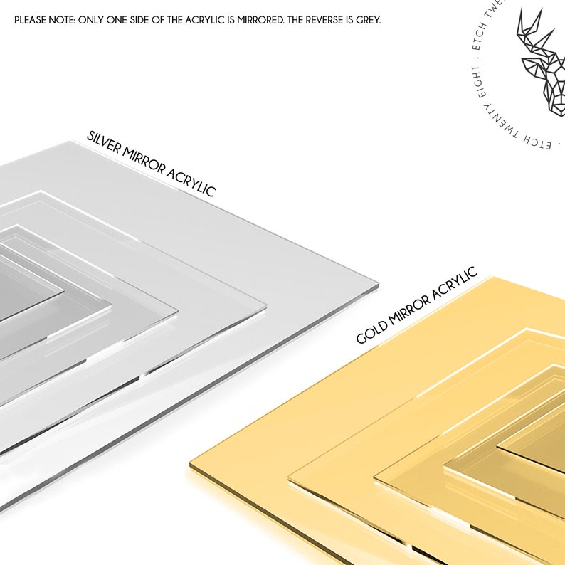 Perspex Tags Deluxe Engraved Gift Tag - Mirrored Acrylic - Perspex Engraved - Etsy