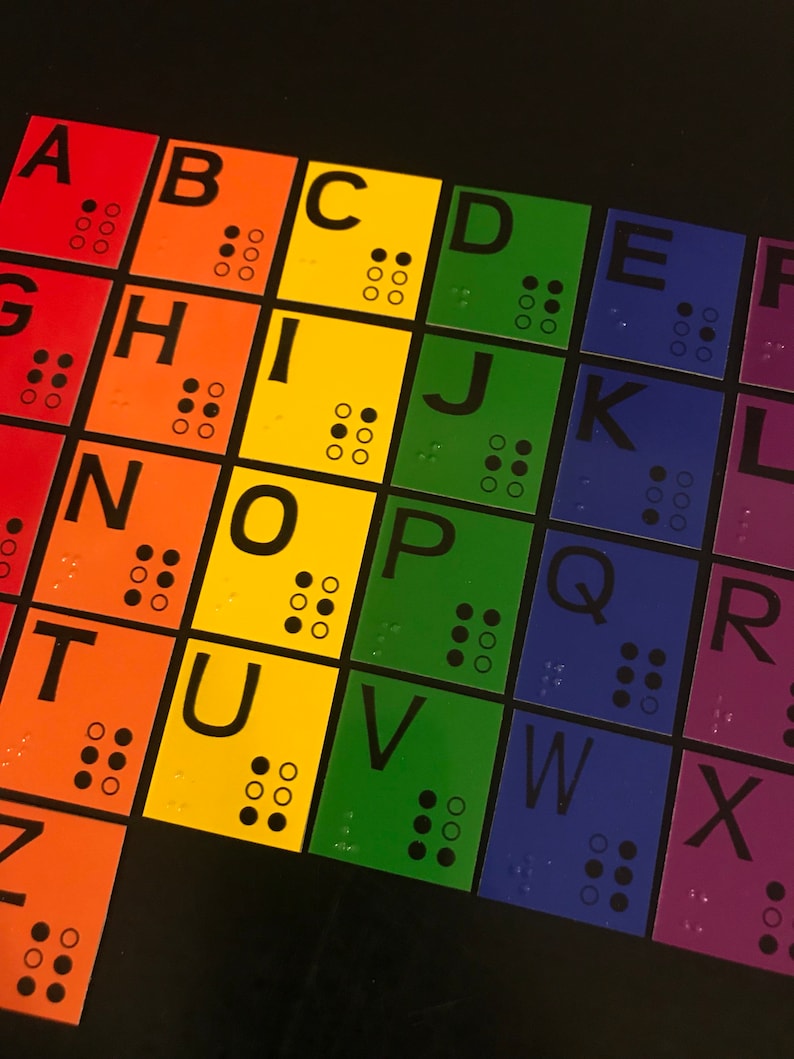 Braille Alphabet Set for Learning Braille Low Vision NOW 3 ...