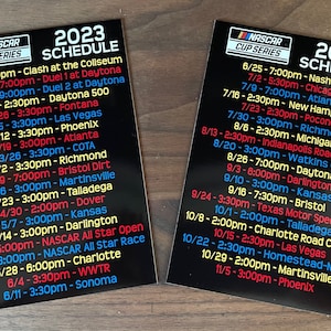 2023 NASCAR Magnetic Schedule Set