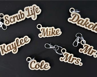 Wooden Personalized Keychain - Great gifts for everyone on your list!