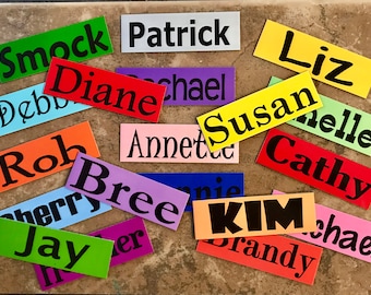 Name Magnets - Set of 4 - Great for Classrooms! Discounts on Larger Sets! Offices, Warehouses