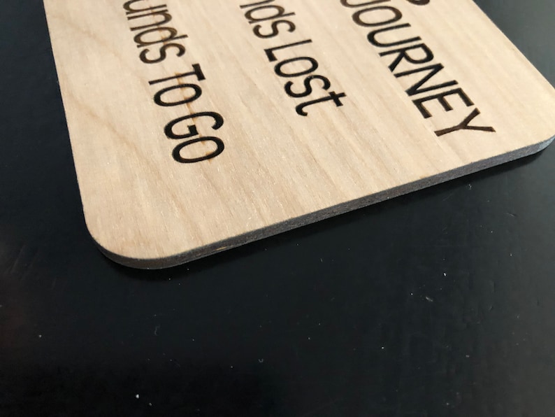 May include: A wooden sign with the text "JOURNEY", "IDS LOST", and "UNDS TO GO" engraved on it.