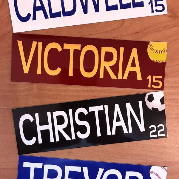 Sports Magnets - Custom and Personalized - Name - Lockers