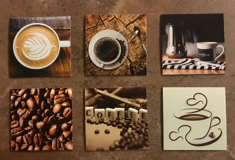Coffee Magnet Set Set of 6 image 1
