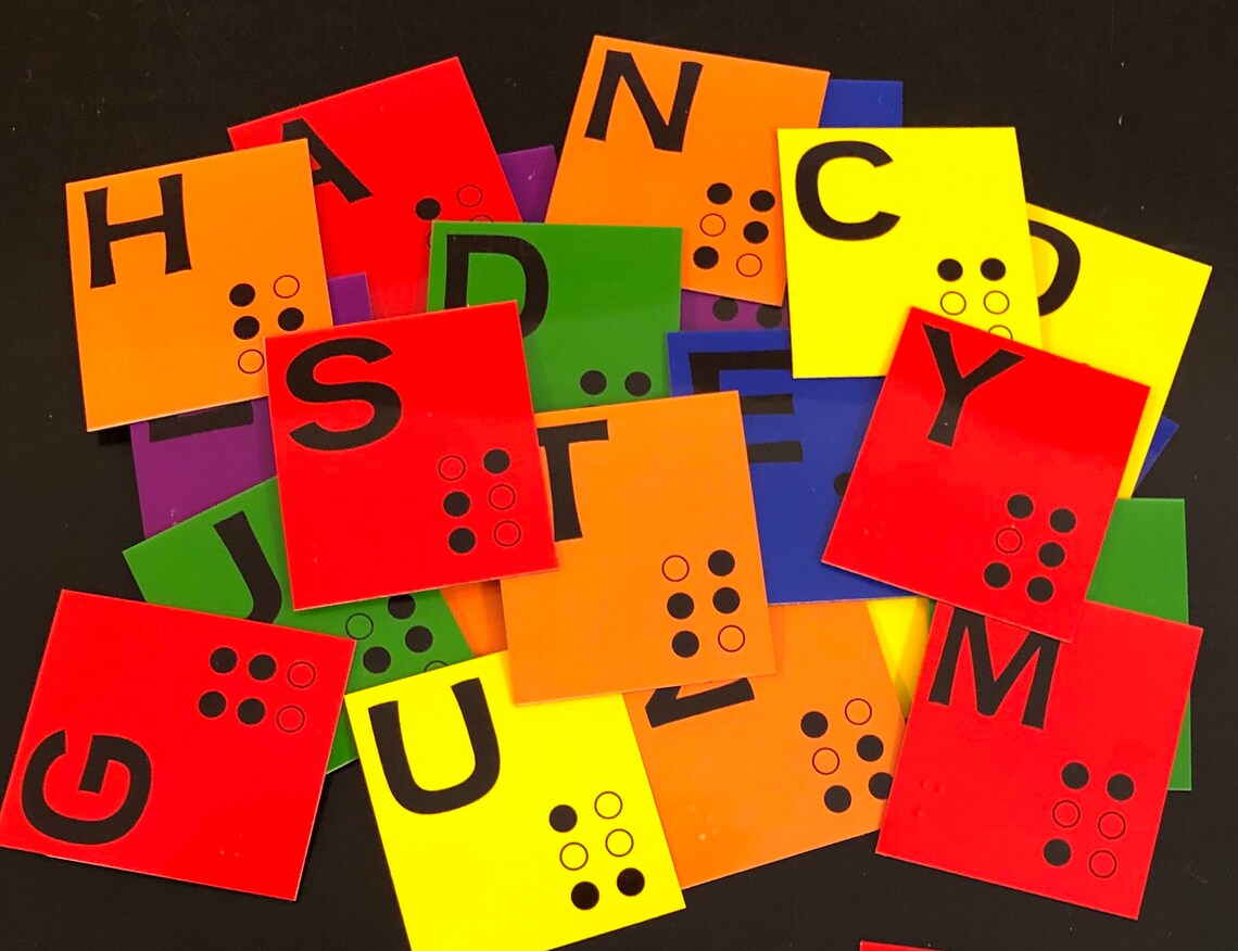 Braille Alphabet Set for Learning Braille Low Vision NOW 3 Etsy